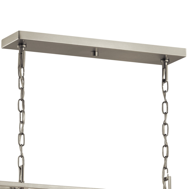 Merkley 8 - Light Kitchen Island Pendant, Brushed Nickel