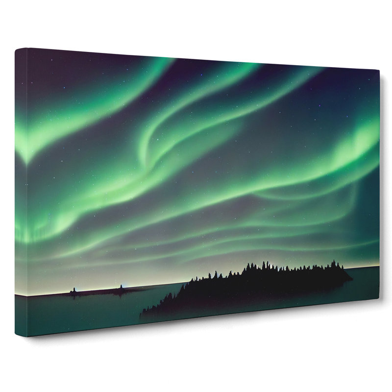 Fascinating Aurora Borealis - Wrapped Canvas, 40cm H x 60cm W x 3cm D