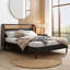Lit plateforme en rotin Modern