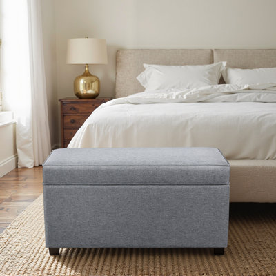 Banc de rangement avec repose-pieds 32 po
