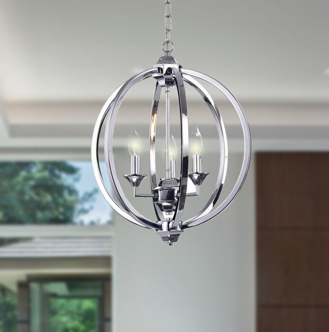 Minneota 3 - Light Dimmable Globe Chandelier