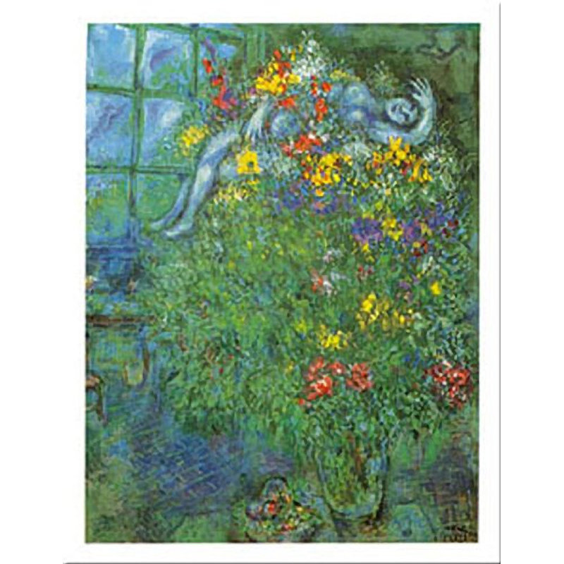 UTILISATION E621 - Le Bouquet Ardent par Marc Chagall - Reproduction d'art non encadrée sur papier
