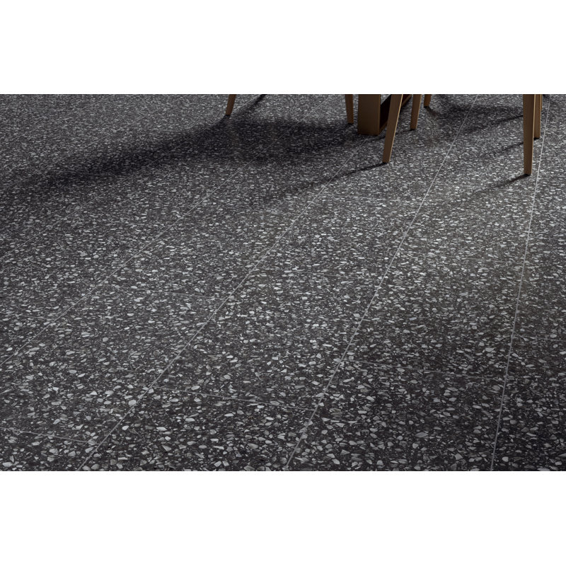 Fragmento™ 12 In. X 24 In. Matte Porcelain Floor And Wall Tile (15.5 Sq. Ft./Case), Black Large Speckle