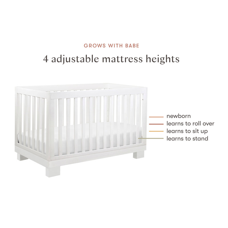 Modo 3-in-1 Convertible Crib, White