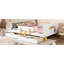 Lit plateforme double avec tiroirs de rangement, structure de lit en bois massif-124917479-124917476
