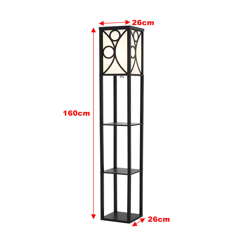 160cm Black Column Floor Lamp
