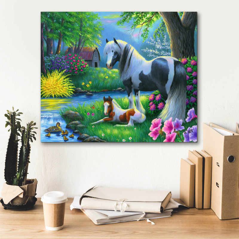 «Spring Morning At The Farm» par Bridget Voth, H 20 po x l 24 po