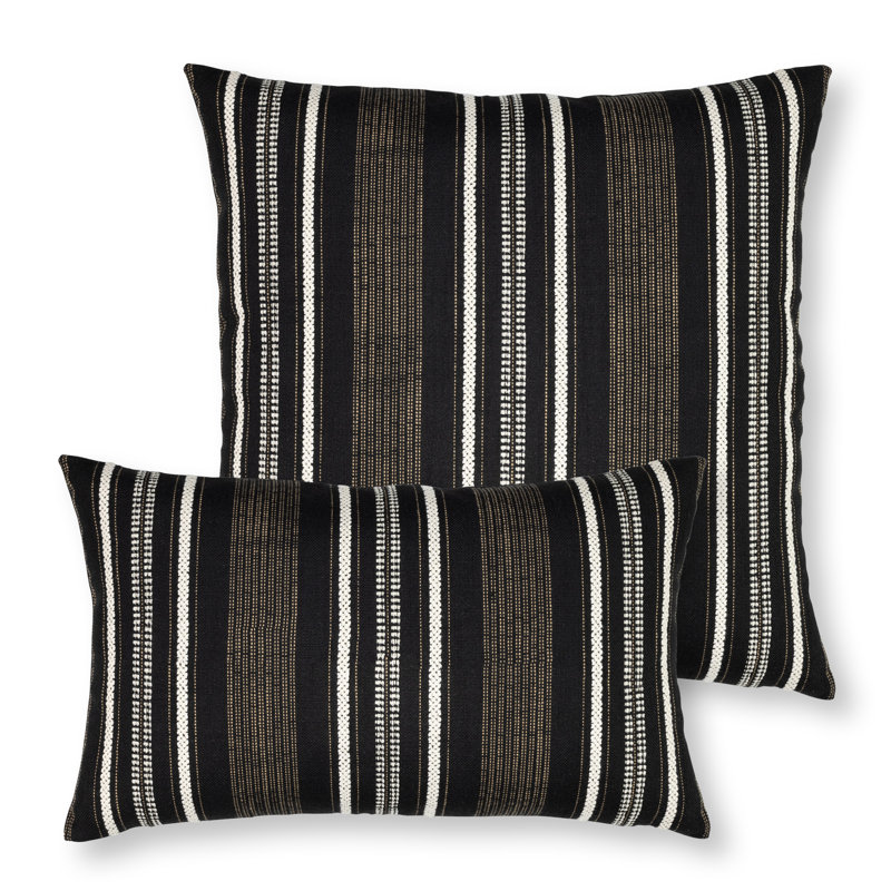 Pathway Ebony Indoor/Outdoor Pillow Cover & Insert, 20"H X 20"W
