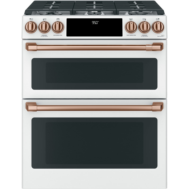 Front Control Gas Range Handle Kit, Brushed Copper