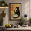 Bear with Dumplings Japandi - Wrapped Canvas-356223564-356223570