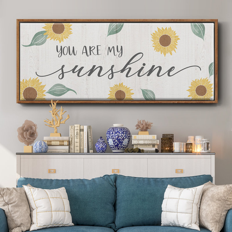 «You Are My Sunshine», toile encadrée, H 24 po x l 60 po