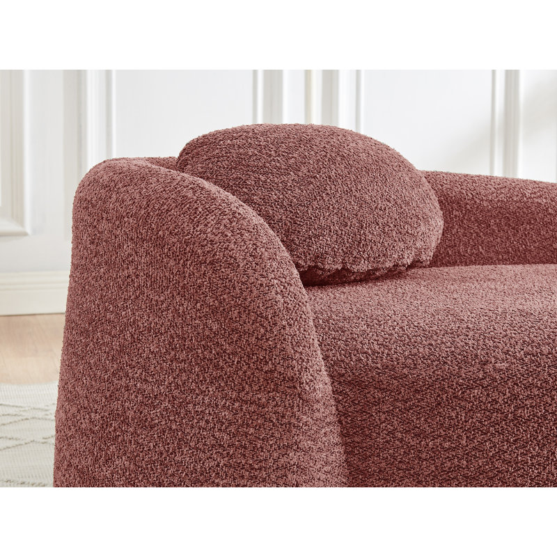 Méridienne rembourrée 38 po, Rouge