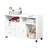 Printer Stand Home Office Mobile Cabinet Organizer Desktop with Caster Wheels, 2 Locking Breaks and Drawer, White