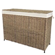 EcoDecors Solid Teak Apartment Hamper with Laundry Bag