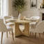 Jaxenor 4-6 Seater Round Dining Table, Wooden Kitchen Table, Farmhouse Dining Room Table, Modern Circular Dining Table for Home, Living Room(Table Only)
