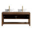 Ensemble de meuble-lavabo moderne 60 "avec rangement spacieux et plateau en marbre pour la maison