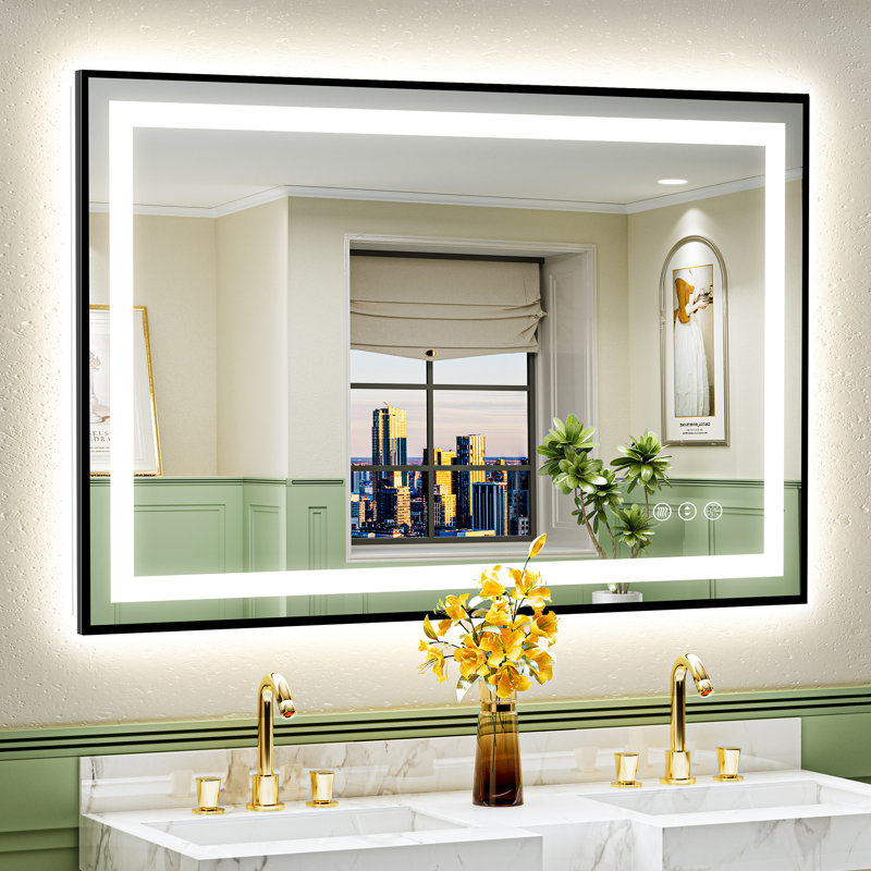 Miroir de salle de bain Matte, 48 po x 32 po, Rectangulaire