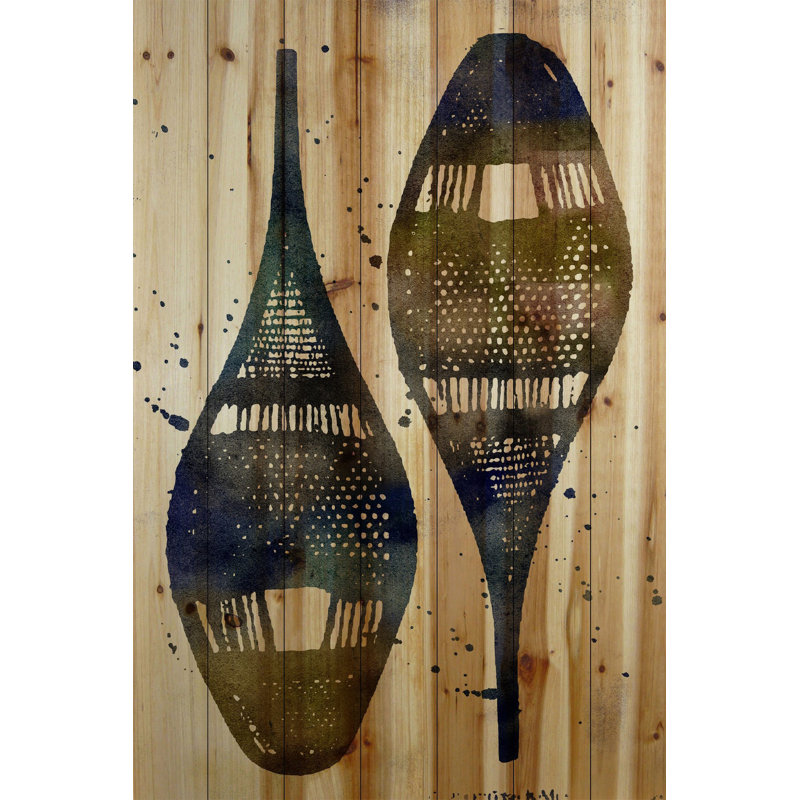 No Frame Painting on Wood, 91cm H x 61cm W x 3.81cm D, Brown/Green