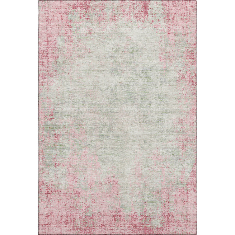 Premium Machine Washable Prisco Pink Rug