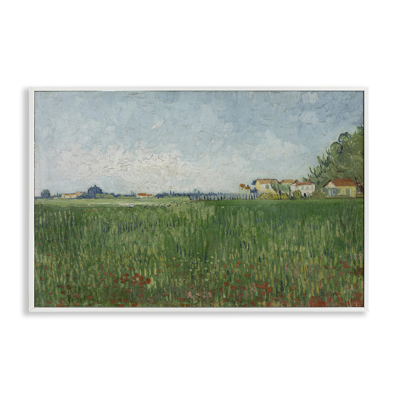 Art de giclée Van Gogh, Giclée encadrée blanc bord de mer, H 16 po x l 24 po