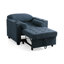 Canapé-lit convertible en velours côtelé bleu marine convertible 3-en-1 avec canapé-lit multifonctionnel avec 2 coussins moelleux, prise USB et porte-gobelet-545456736