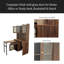 Bureau d'ordinateur avec porte en verre pour bureau à domicile ou bureau d'étude, bibliothèque et huche, bureau d'ordinateur avec bureau rotatif à 90 degrés, grand espace de travail-760928706