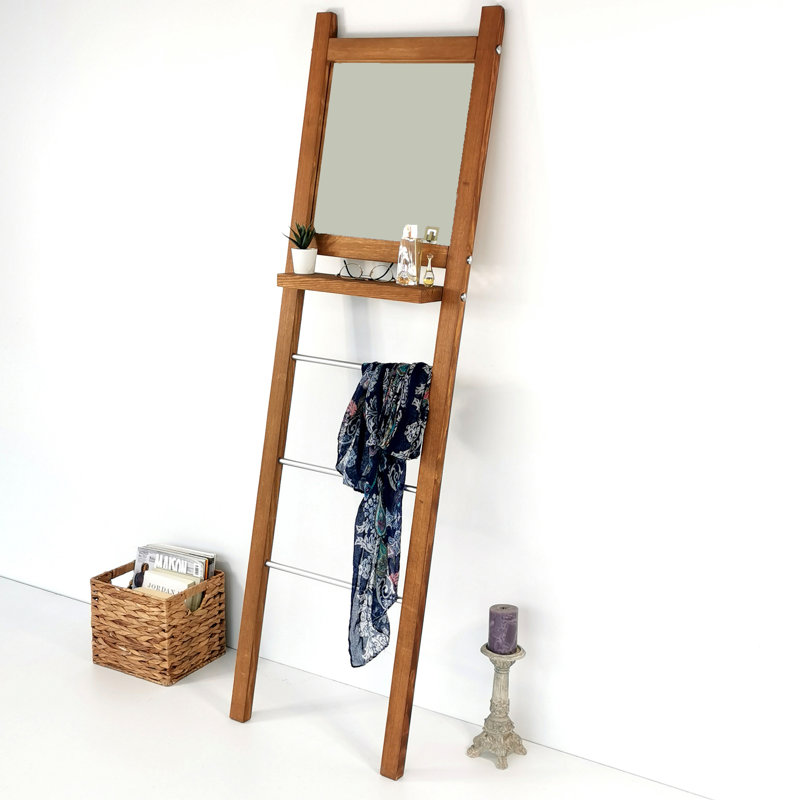 Sabb Wood Flat Floor Mirror, Walnut