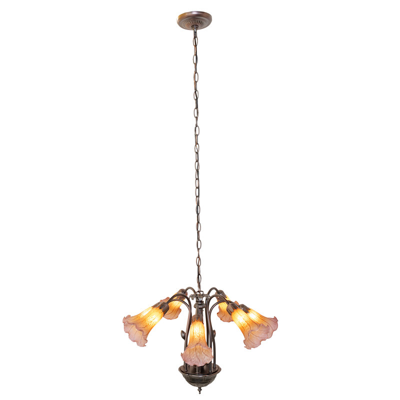 Hildigard 7 - Light Chandelier, Amber/Purple