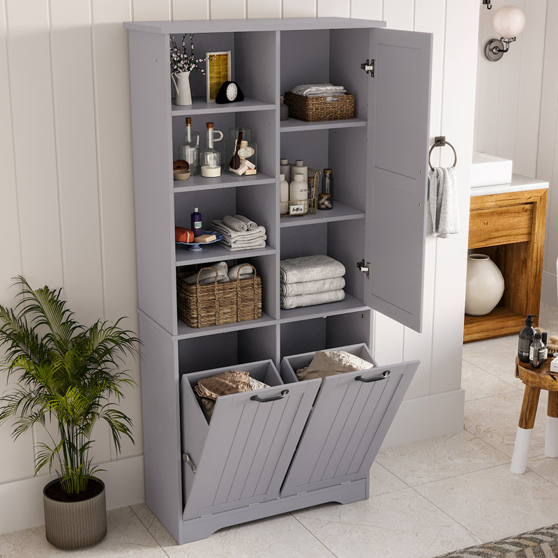 Freestanding Bathroom Cabinet, Grey