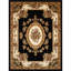 Tapis oriental noir / beige tissé à la machine Colindale-20238825