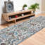Tapis floral gris / bleu Gleaves-520578316