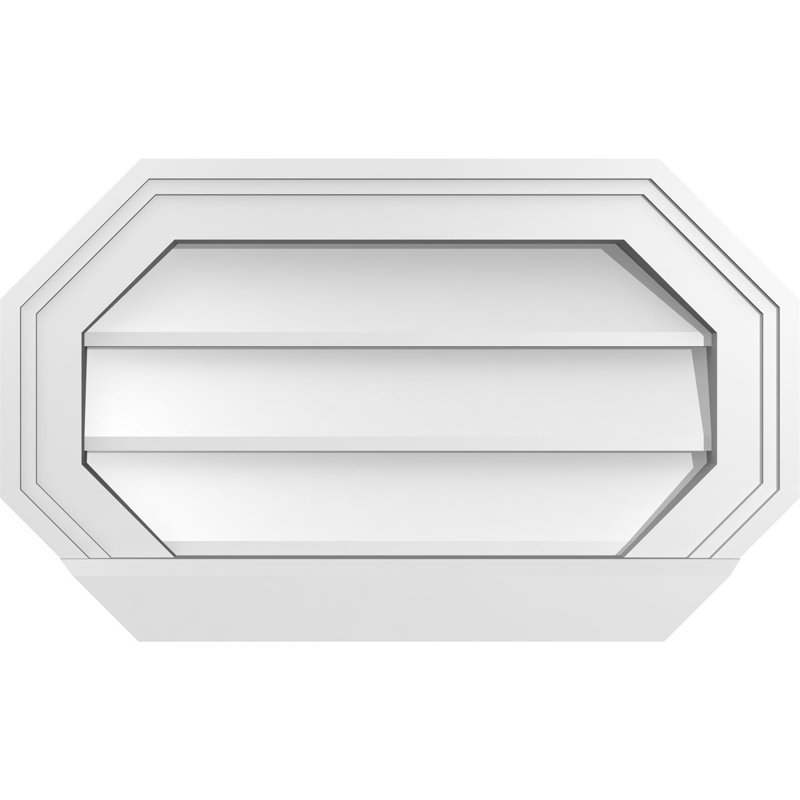 Évent horizontal gondole allongé en surface octogonal Signature, H 12 po x l 20 po x P 2 po