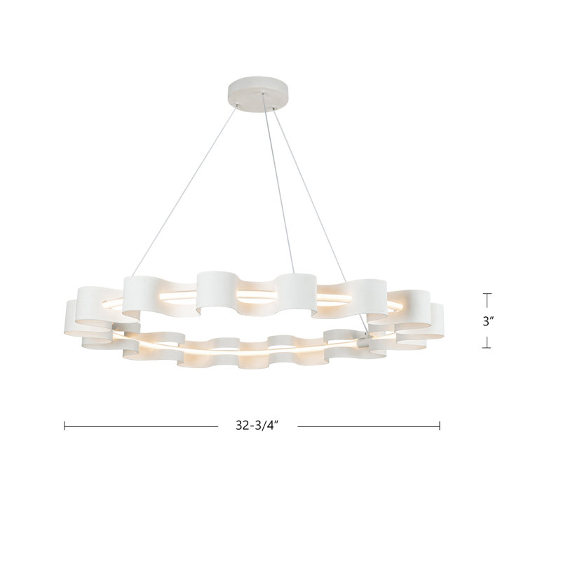 Nami 1 - Light LED Chandelier, Glossy Black