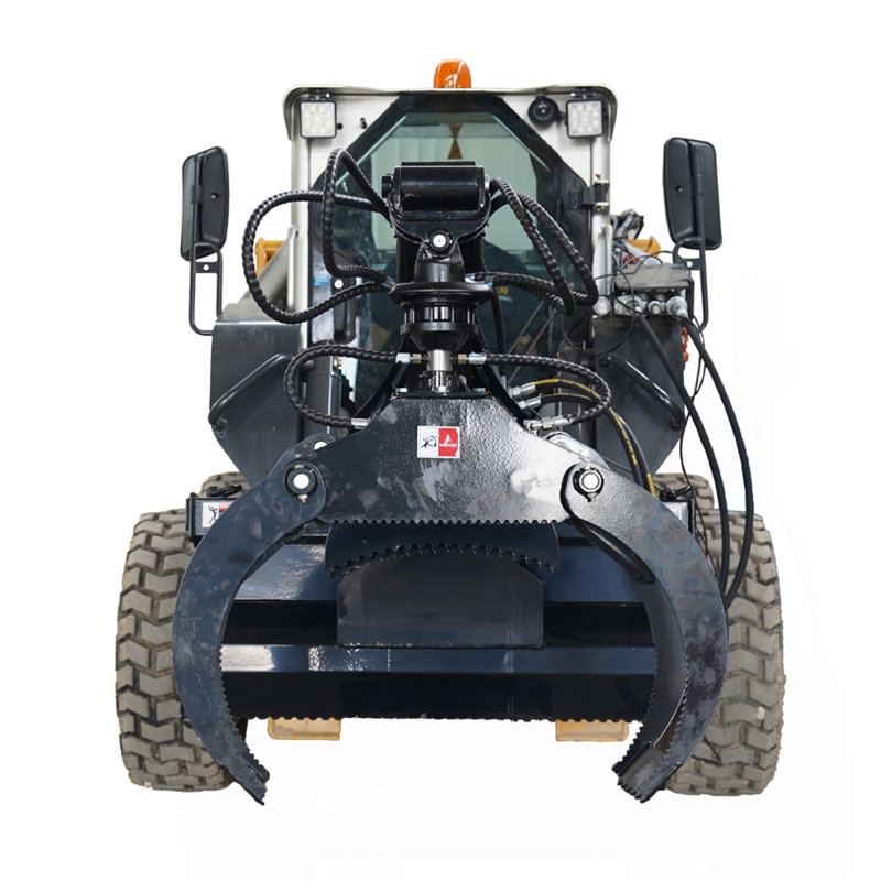 Mini Skid Steer Mount Log Grapple, Rotate by Hydralic, Fit Mini Quick Loader