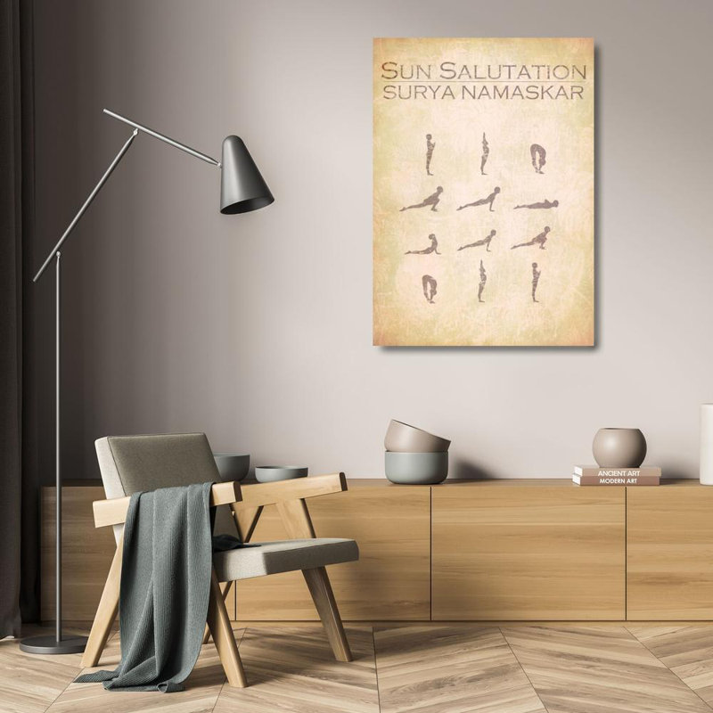 Sun Salutation Chart, 24" H x 17" W