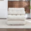 Fauteuil-lit convertible, lit simple pliable beige avec coussin et soutien lombaire, idéal pour un lit dans une chambre d'amis, mousse à déchiquetage confortable pour le dossier du fauteuil