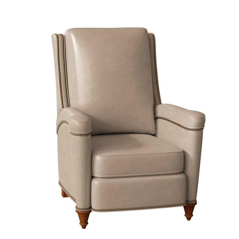 Mayes Recliner, Aline Fumo Genuine Leather, New Classiques, French Natural