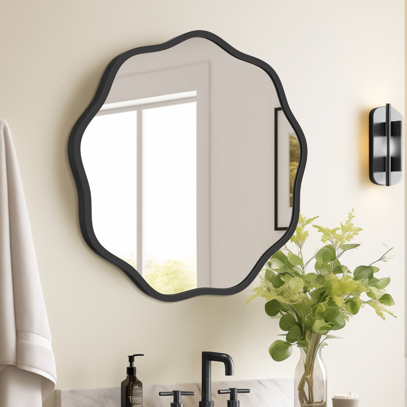 Miroir Elegant, Noir, noir, noir, noir, 20 po x 20 po