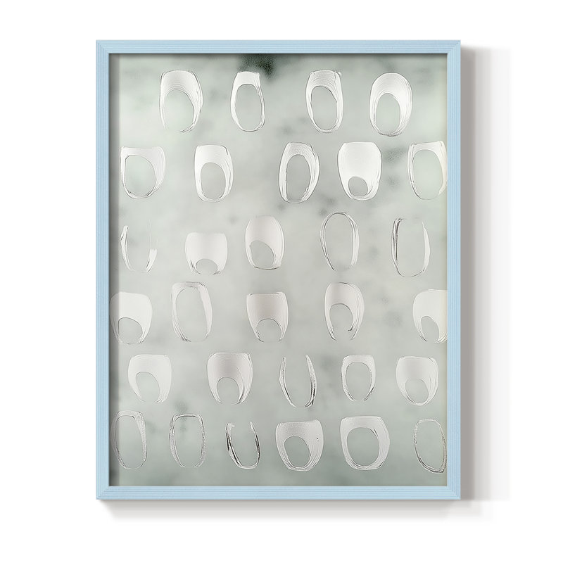 ABSTRACT Series DCCLXVI Framed Print - Solid Wood, Blue, 30" H x 24" W