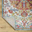 Blue Traditional Rug, Bordered Floral Stain Resistant Easy to Clean Rug For Living Room, Dining Room, Bedroom-1415872673