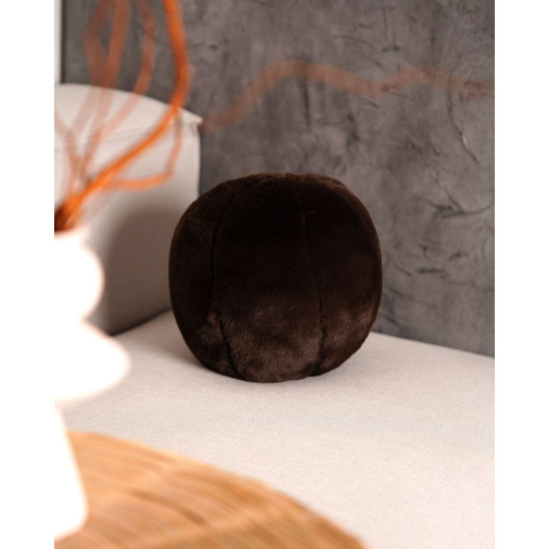 Eco-Friendly Cushion, Dark Brown, 9.8 x 9.8 x 9.8 inches | 75% Recycled Polyester & 25% Polyester with Silicone Filling | Machine Washable at 68°F | Perfect for Home Decor, Comfortable Seating, and Sustainable Living