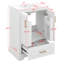Meuble-lavabo de 24 po avec lavabo, meuble-lavabo autoportant avec tiroir divisé et 2 portes avec double tablette, meuble de rangement en bois avec lavabo en céramique