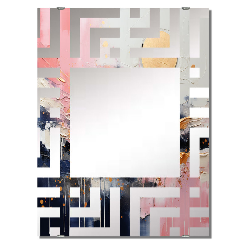 Alizeya - Miroirs muraux décoratifs à formes abstraites modernes MIR137390, 40 po x 30 po