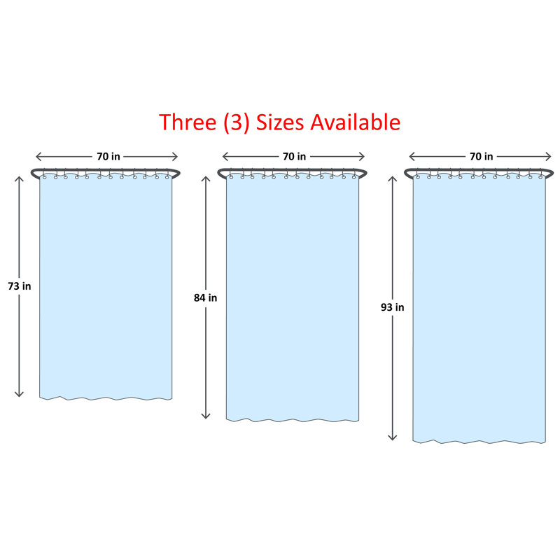 Rideau de douche Izybella, H 93 po x l 70 po