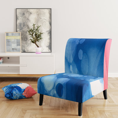 Fauteuil de chambre moderne rembourré en velours Brechta Vibrant Curve Design II