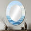 Océan Infinity Dreamscape II - grand miroir mural ovale sur métal-446134523