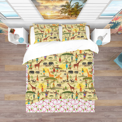 Ensemble de housse de couette tropical