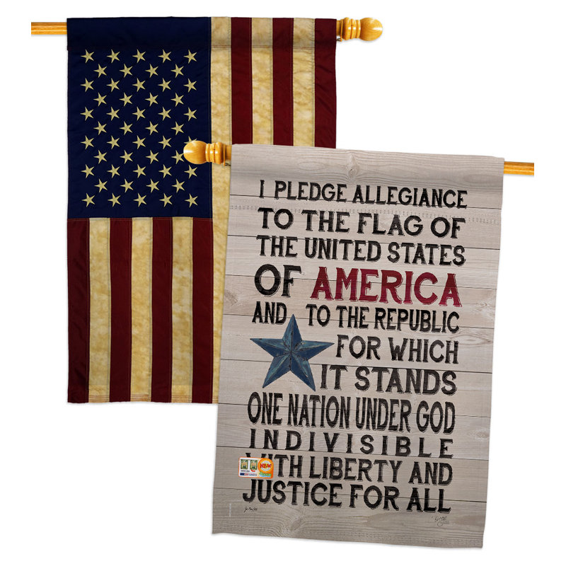 Drapeau de maison 40 po x 28 po Pledge of Allegiance