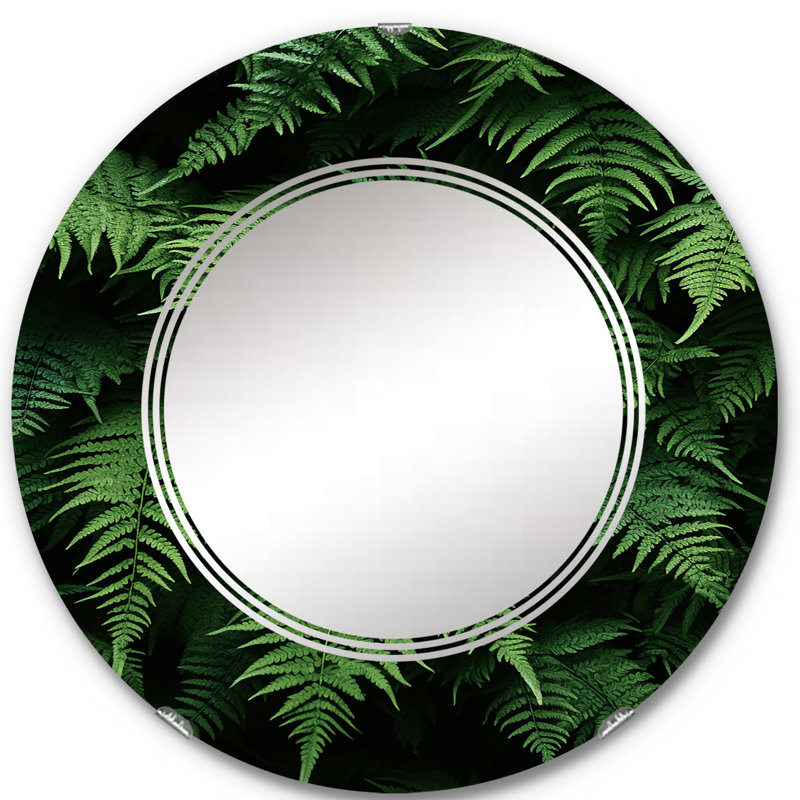 Bafra - Miroir mural moderne rond, 24 po x 24 po