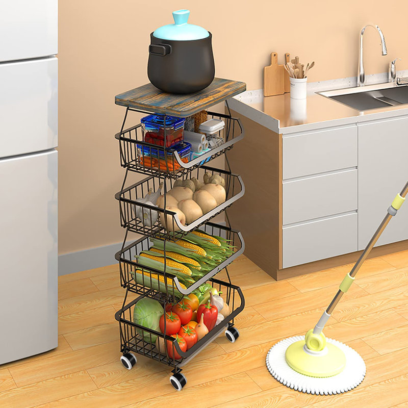 Armana 37.2'' H Utility Cart with Wheels